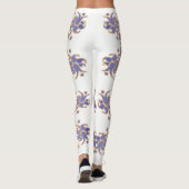 floral damask golden element . leggings (Achterkant)