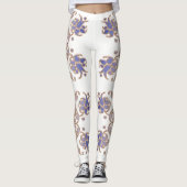 floral damask golden element . leggings (Voorkant)