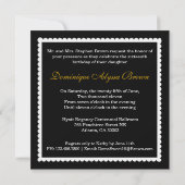 Floral Damask Invite met Gold Bow Kaart (Achterkant)