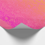 Floral Damask (koraal en roze) Cadeaupapier (Hoek)
