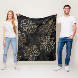 Floral Damask patroondeken Fleece Deken