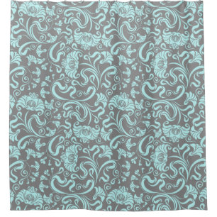 Floral/Damask Pattern Douchegordijn