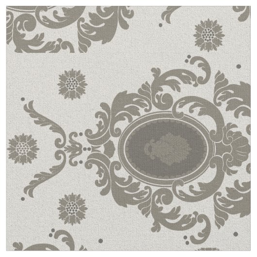  Floral Damask Pattern Fabric Stof (Close Up)