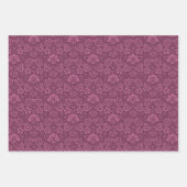  Floral Damask Pattern Groen Paars Blauw Inpakpapier Vel (Voorkant 2)