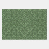  Floral Damask Pattern Groen Paars Blauw Inpakpapier Vel (Voorkant)