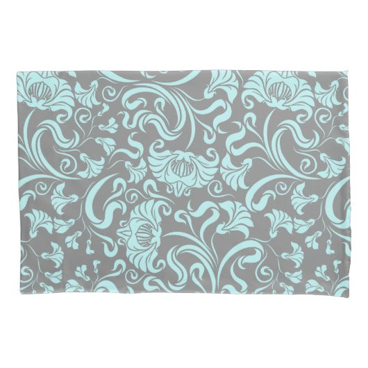 Floral/Damask Pattern Kussensloop (Voorkant-Links)