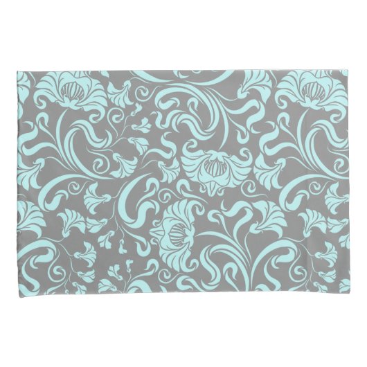 Floral/Damask Pattern Kussensloop (Voorkant-Rechts)