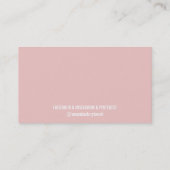 FLORAL DAMASK PATTERN schattig  baby roze grijs Visitekaartje (Achterkant)