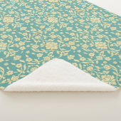 Floral/Damask Pattern Sherpa Blanket Deken (3/4)