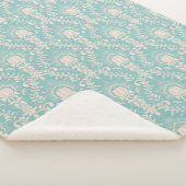 Floral/Damask Pattern Sherpa Deken (3/4)