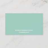 FLORAL DAMASK PATTERN trendy mint grijs Visitekaartje (Achterkant)