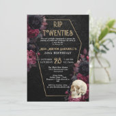 floral Damask RIP Twenties Gothic 30e Verjaardag Kaart (Staand voorkant)