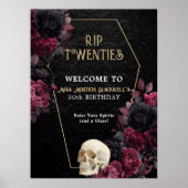 floral Damask RIP Twenties Gothic 30e Verjaardag Poster (Voorkant)