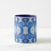 Floral Damask, Sapphire Blue en Grey Mok (Midden)