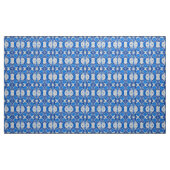 Floral Damask, Sapphire Blue en Grey Stof (Yard (91,4 cm))