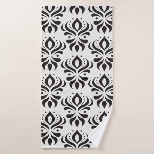 Floral damask seamless pattern. Elegant Badhanddoek (Badhanddoek)