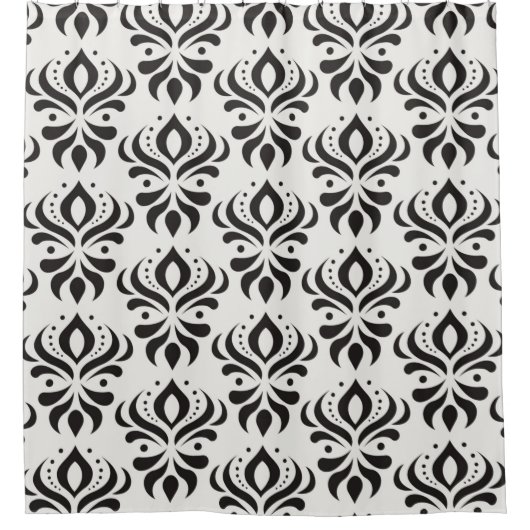 Floral damask seamless pattern. Elegant Douchegordijn (Voorkant)