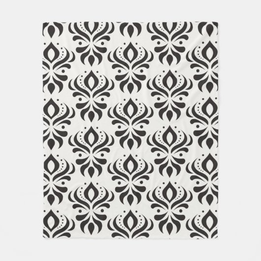 Floral damask seamless pattern. Elegant Fleece Deken (Voorkant)