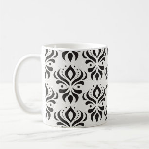 Floral damask seamless pattern. Elegant Koffiemok