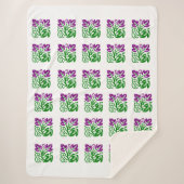 Floral Damask Sherpa Blanket Deken (Voorkant)