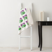 Floral Damask Sherpa Blanket Deken (In situ)