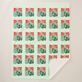 Floral Damask Sherpa Blanket Sherpa Deken (Voorkant)