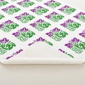 Floral Damask Sherpa Blanket Sherpa Deken (3/4)