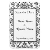 Floral Damask sparen de Magnet Datum Magneet (Verticaal)