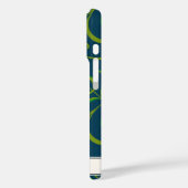 Floral Damask Sunflower Boho Navy Blue Folk Art Case-Mate iPhone Case (Achterkant / Links)