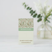 Floral Damask Trimming Visitekaartje (Staand voorkant)