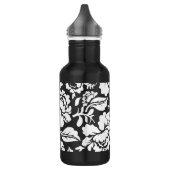 Floral Damask  waterfles met naam (Links)