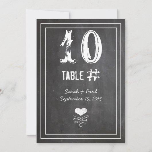  Floral Damask Wedding Table No. Kaart (Voorkant)