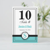  Floral Damask Wedding Table No. Kaart (Staand voorkant)