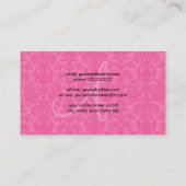 Floral Damaskers, wit en roze Visitekaartje (Achterkant)