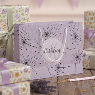 Floral Dandelion Kisses Paarse Wildflower Groot Cadeauzakje