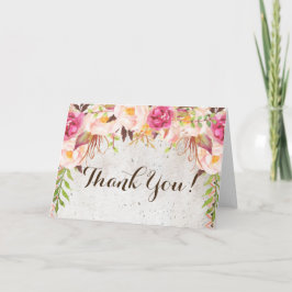 Floral Dank je Bedankkaart