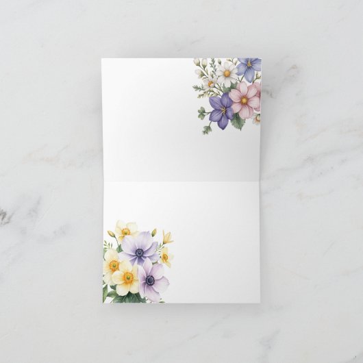 Floral Dank je kaart #1 (Binnen)