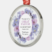 Floral DANK JE Pastor Appreciation Metalen Ornament (Links)