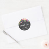 Floral Dank u bruiloft gunst Stickers (Envelop)