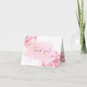 Floral Dank u bruiloft Kaart (Voorkant)