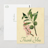  Floral Dank u roze amandelblazer Briefkaart (Voorkant / Achterkant)