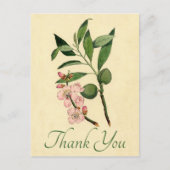  Floral Dank u roze amandelblazer Briefkaart (Voorkant)