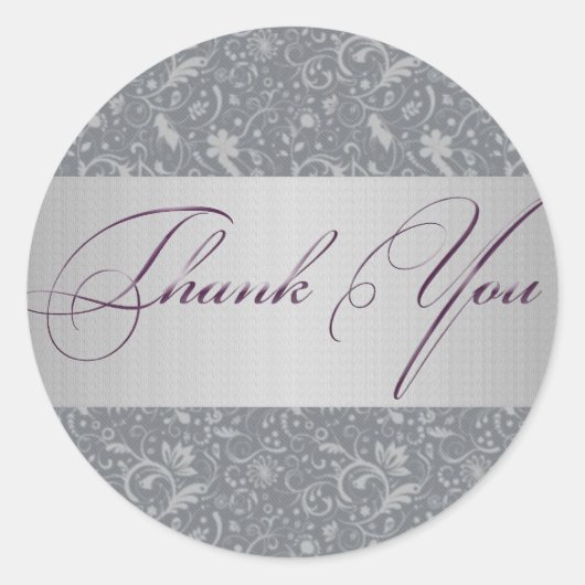 Floral Dank u Sticker/zeehond Ronde Sticker (Voorkant)