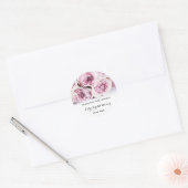  Floral Dank u Vrijgezellenfeest Roze Roses Ronde Sticker (Envelop)