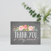 Floral | Dank u wel Bedankkaart (Staand voorkant)