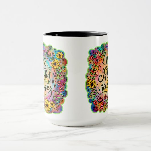 Floral Dankbaar voor uw reisofferte Mok (Midden)