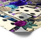 Floral Dark Alice in Wonderland Wedding Poster (Hoek)