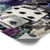 Floral  Dark Alice in Wonderland Wedding Poster (Hoek)