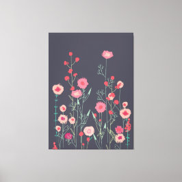Floral Dark Boho Canvas Afdruk