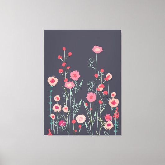 Floral Dark Boho Canvas Afdruk (Voorkant)